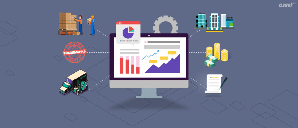 Digital assets management and analysis illustration
